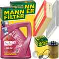 MANN INSPEKTIONSPAKET+5L MANNOL 5W-30 ÖL passend für OPEL CORSA C COMBO 58-90 PS