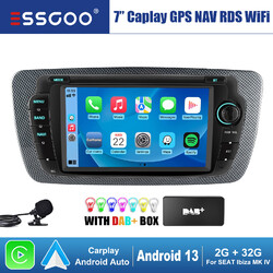 DAB+ Autoradio 2+32G Android 13 Carplay GPS SAT NAV Für Seat Ibiza MK4 6J 09-13