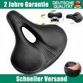 Komfort Schwarz Extra Breite Groß Gefedert Fahrrad & Sattel Herren & Damen Sitz