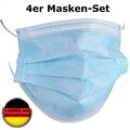 4 St Alltagsmasken Mundschutz Atemschutzmaske OP Maske Gesichtsmaske Filtermaske