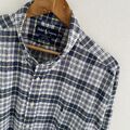 Langarmshirt Herren Polo Ralph Lauren blau kariert normale Passform Größe XL X Large