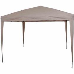 SIENA GARDEN Starter Pavillon 300x300 cm, taupe Gestell aus Stahl, grau, Bezu...