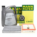 MANN Filterset + 5L ORIGINAL 0W20 Motoröl für VW GOLF 7 8 A3 Q2 LEON 1.0/1.5 TSI