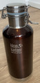 Klean Kanteen Edelstahl-Isolierflasche, 946 ml, m. Bügelverschluss, braun