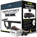 Anhängerkupplung BRINK starr für PEUGEOT Partner +E-Satz kpl.