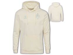 Werder Bremen Kapuzensweatshirt beige Hummel SVW Travel Sweat Hoodie Gr.M - 3XL