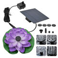 Solar pumpe Springbrunnen Lotus Solar Brunnen Garten Teichpumpe Wasserspiel Akku