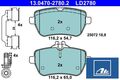 Ate 13.0470-2780.2 Bremsbelagsatz für Scheibenbremse Bremsbelagsatz 