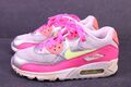 Nike Air Max 90 Damen Sneaker Sportschuhe Gr. 38 weiß silber pink gelb Mesh BS38