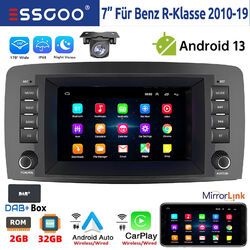 DAB+ Android 13 Autoradio 2+32GB Carplay KAM GPS Für Mercedes Benz R-Klasse W251