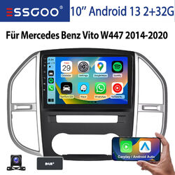 DAB+ Für Mercedes Benz Vito W447 2014-2020 Android 13 Autoradio Carplay GPS KAM