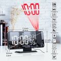 LED FM Radiowecker mit Projektion Digital Dimmbar Tischuhr Dual Alarm USB Wecker