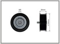 CAFFARO Umlenk-/Führungsrolle Keilrippenriemen 500178 Kunststoff für MERCEDES