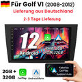 Carplay Für Golf VI 2008-2012 9" Android 12 Autoradio GPS Nav BT WIFI DAB+ 2+32G