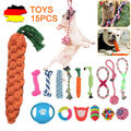 15/10x Set Hunde Spielzeug aus Seil Kauspielzeug Pet Dog Toy Hund Welpen Kauen