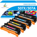4 Toner Kompatibel für HP 507X LaserJet Pro Color MFP M570dn M570dw M551dn M551n