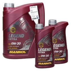 7 Liter Mannol Motoröl Legend Extra 0W-30 API SN ACEA C2/C3 für BMW LL-04 MB