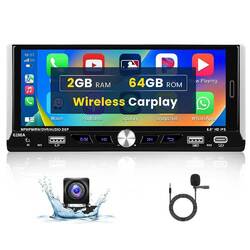 64GB Android 13.0 6.9" Autoradio 1 Din Apple Carplay GPS Navi WIFI RDS FM Kamera