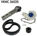 SKF VKMC36035 Wasserpumpe + Keilrippenriemensatz für Renault 