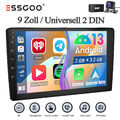 DAB+ Autoradio Carplay Android 13 2+32G Doppel 2 DIN 9" BT GPS Navi RDS WIFI Kam