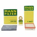 MANN Filterset 3-tlg für VW POLO 9N SEAT IBIZA SKODA FABIA ROOMSTER 1.2 64/70 PS