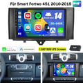 DAB+ 64G Android 14 Autoradio Carplay FM GPS Navi Für Smart Fortwo 451 2010-2015