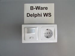 B-Ware Delphi weiß, Steckdose, Schalter, Dimmer, Antennendose, Rahmen usw. 