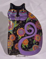 Royal Doulton Feline Fantasy Sammelteller von Laurel Burch Vintage Katze HLF