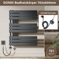 Design Badheizkörper Mit Thermostat Heizkörper Elektrisch Wandheizung 762x600mm