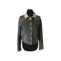 Elisa Cavaletti Jacke Damen Jeansblau Steppfutter Designer Knöpfe