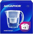 AQUAPHOR Wasserfilter-Set Amethyst inkl. 3x MAXFOR+ Filterkartuschen, weiß