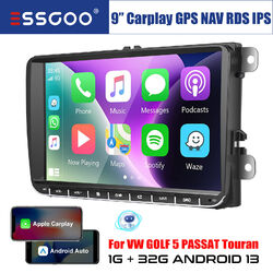 9" Autoradio Carplay Android 13 32G GPS NAVI RDS Für VW GOLF 5 6 Touran Polo 6R