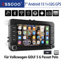 DAB+ Android 13 Autoradio Carplay GPS 32G Für VW Golf 5 6 Passat Touran Tiguan