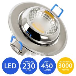 LED Einbaustrahler Ultra Flach 230V Einbaurahmen Einbauspot Deckenstrahler Spots⭐⭐⭐⭐⭐ Schneller Versand! 