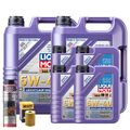 Motoröl 5W40 LIQUI MOLY Leichtlauf High Tech 14L+HENGST Ölfilter +Spülung