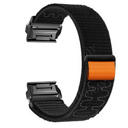 Für Garmin Fenix 7 7X 6 6X Pro Epix 5 5X Plus 3 HR Quick Fit Nylon Loop Armband