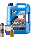 Motoröl 5W30 LIQUI MOLY Longtime High Tech 5L+MAHLE Ölfilter +Ölschlammspülung