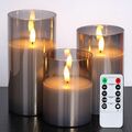 3x LED Kerzen Flackernde flammenlose Teelichter Batteriebetriebene Kerzenlichter