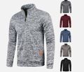 Herren Hoch Pullover Bluse Winter Warm Langärmelig Freizeit Oberteile PulloverDE