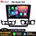 Carplay Für Skoda Yeti 08-2013 Android 13 Autoradio GPS Navi WIFI 4G DAB 8+256GB