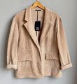 Jacke Blazer Braun Damen Cord Breitcord Gr. M L 38 40 oversize