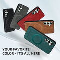 For Samsung S25 Ultra S24 S23 A16 A15 A55 Leather Silicone Shockproof Case Cover