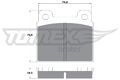 TOMEX Brakes Bremsbelagsatz Scheibenbremse TX 10-181 für TRANSPORTER VW T3 Bus