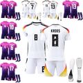 24-25 Deutschland Heimtrikot Kurzarm-Fußballanzug--Nr. 6 Nr. 8 Nr.10 Nr.13 Nr.17