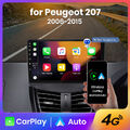 für Peugeot 207 2006-2015 4G+64GB Android 13 Autoradio CarPlay DAB+GPS Navi 4G 