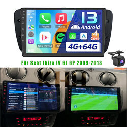 Für Seat Ibiza IV 6J 6P 2009-2013 Android 13 Carplay Autoradio BT GPS Navi 4+64G
