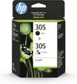 HP 305 6ZD17AE Multipack Original Druckerpatrone Schwarz Dreifarbig DeskJet Envy