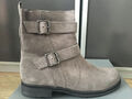 Gabor Stiefelette Boots Biker braun grau Wildleder Gr. 41 70.5 NEU