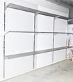 Wandregal 3,7 m Rückwandsystem Ladeneinrichtung Regalwand Regal Garderobe