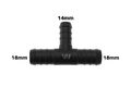 WamSter® T Schlauchverbinder Pipe Connector Reduziert 18mm 18mm 14mm Durchmesser